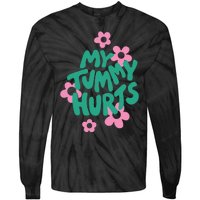 My Tummy Hurts Aesthetic Cute Flower Groovy Graphic Tie-Dye Long Sleeve Shirt