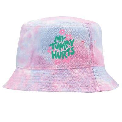 My Tummy Hurts Aesthetic Cute Flower Groovy Graphic Tie-Dyed Bucket Hat