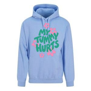 My Tummy Hurts Aesthetic Cute Flower Groovy Graphic Unisex Surf Hoodie