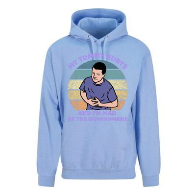 My Tummy Hurts And IM Mad At The Government Unisex Surf Hoodie