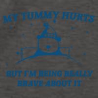 My Tummy Hurts Funny Bear Retro Cartoon Meme Vector Backpack
