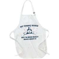 My Tummy Hurts Funny Bear Retro Cartoon Meme Apron