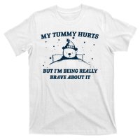 My Tummy Hurts Funny Bear Retro Cartoon Meme T-Shirt