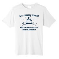 My Tummy Hurts Funny Bear Retro Cartoon Meme Tall Fusion ChromaSoft Performance T-Shirt