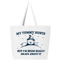 My Tummy Hurts Funny Bear Retro Cartoon Meme 25L Jumbo Tote