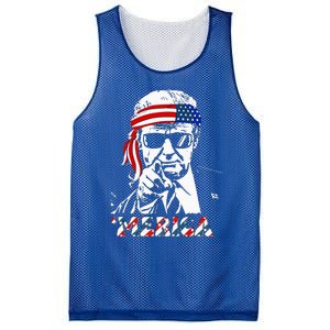 Merica Trump Happy 4th Of July Trump Mesh Reversible Basketball Jersey Tank