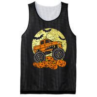 Monster Truck Halloween Jack O Lantern Moon Pumpkin Mesh Reversible Basketball Jersey Tank