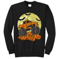 Monster Truck Halloween Jack O Lantern Moon Pumpkin Tall Sweatshirt