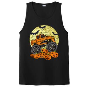 Monster Truck Halloween Jack O Lantern Moon Pumpkin PosiCharge Competitor Tank