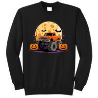 Monster Truck Halloween Jack O Lantern Moon Pumpkin Sweatshirt