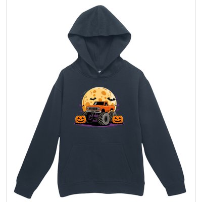 Monster Truck Halloween Jack O Lantern Moon Pumpkin Urban Pullover Hoodie