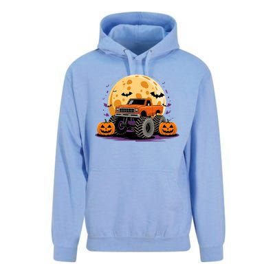 Monster Truck Halloween Jack O Lantern Moon Pumpkin Unisex Surf Hoodie