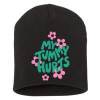 My Tummy Hurts Aesthetic Cute Flower Groovy Graphic Short Acrylic Beanie