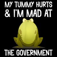 My Tummy Hurts And IM Mad At The Government Funny Frog Poster