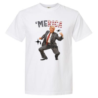 Merica Trump Happy 4th Of July Trump American Flag Gifts Garment-Dyed Heavyweight T-Shirt