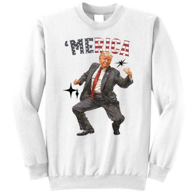 Merica Trump Happy 4th Of July Trump American Flag Gifts Sweatshirt