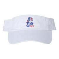 Merica Trump Happy 4th Of July Trump American Flag Valucap Bio-Washed Visor