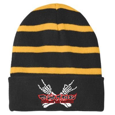 Maximum The Hormone Striped Beanie with Solid Band