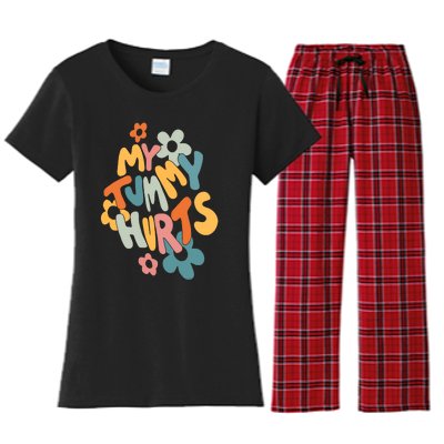 My Tummy Hurts Women's Flannel Pajama Set