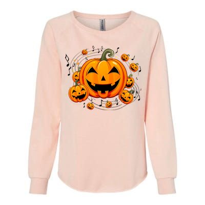 Music Teacher Halloween Fall Pumpkin Womens California Wash Sweatshirt