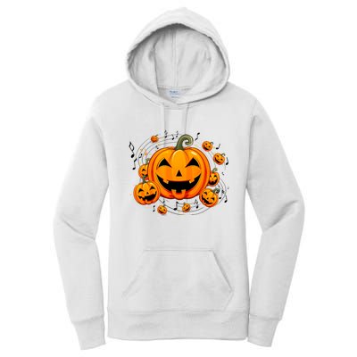 Music Teacher Halloween Fall Pumpkin Women's Pullover Hoodie