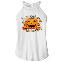 Music Teacher Halloween Fall Pumpkin Women's Perfect Tri Rocker Tank