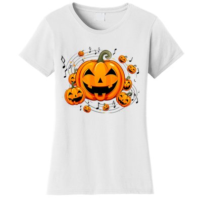 Music Teacher Halloween Fall Pumpkin Women's T-Shirt