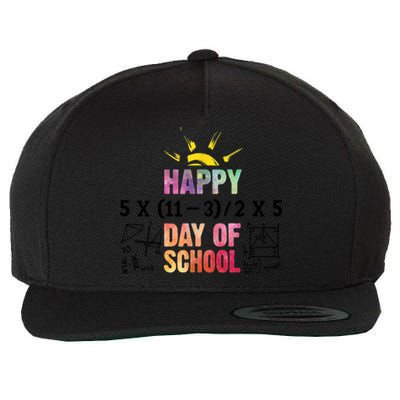 Math Teacher Happy 100th Day Of School Equations Gift Wool Snapback Cap