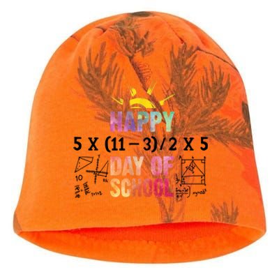 Math Teacher Happy 100th Day Of School Equations Gift Kati - Camo Knit Beanie