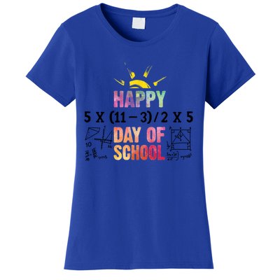 Math Teacher Happy 100th Day Of School Equations Gift Women's T-Shirt