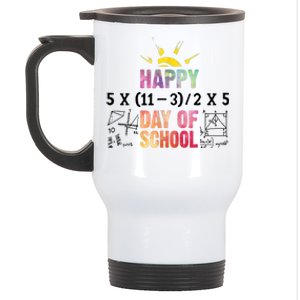 Math Teacher Happy 100th Day Of School Equations Gift Stainless Steel Travel Mug