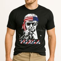Merica Trump Happy American Flag Cooling Performance Crew T-Shirt