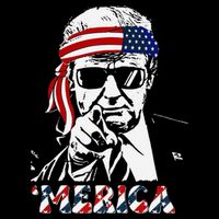Merica Trump Happy American Flag Cooling Performance Crew T-Shirt