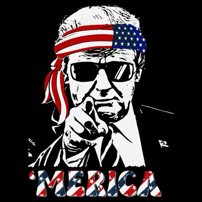 Merica Trump Happy American Flag Cooling Performance Crew T-Shirt