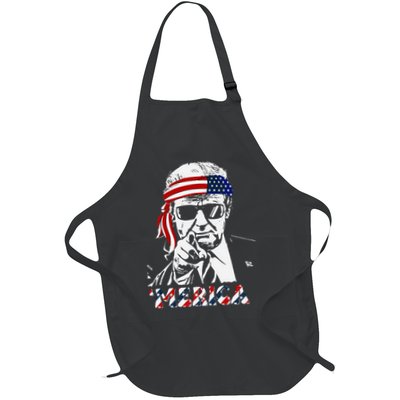 Merica Trump Happy American Flag Apron