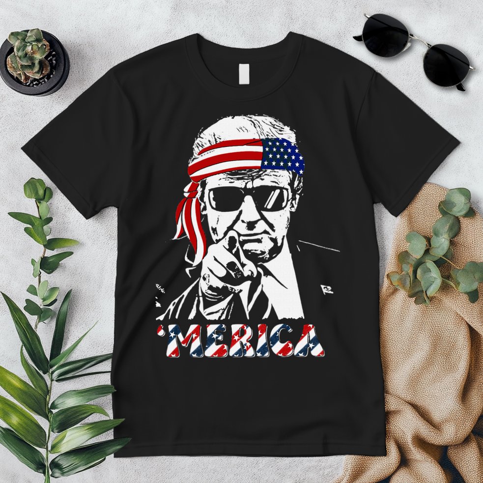 Merica Trump Happy American Flag Premium T-Shirt