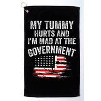 My Tummy Hurts And I'm MAD At The Government Meme Golf Towel