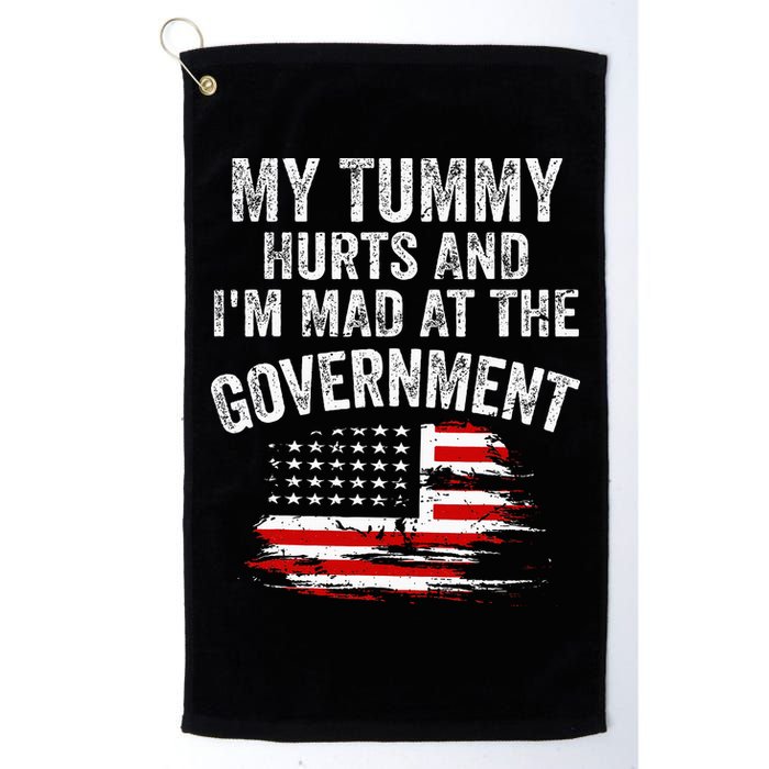 My Tummy Hurts And I'm MAD At The Government Meme Golf Towel
