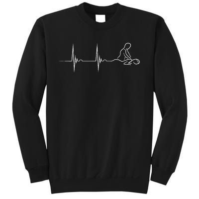 Massage Therapist Heartbeat EKG Pulse Spa Masseur Relaxation Sweatshirt