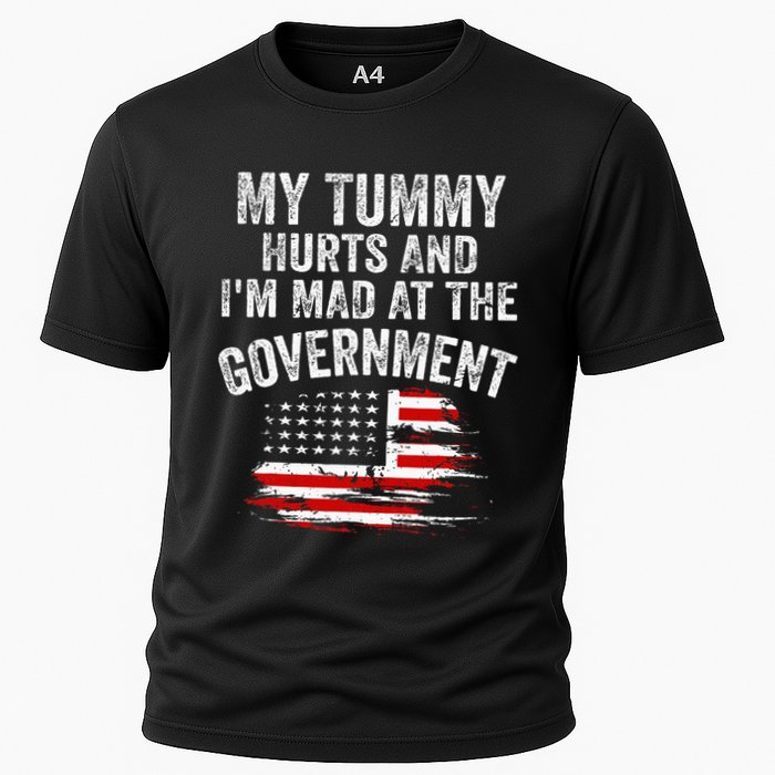 My Tummy Hurts And Im MAD At The Government Meme Cooling Performance Crew T-Shirt