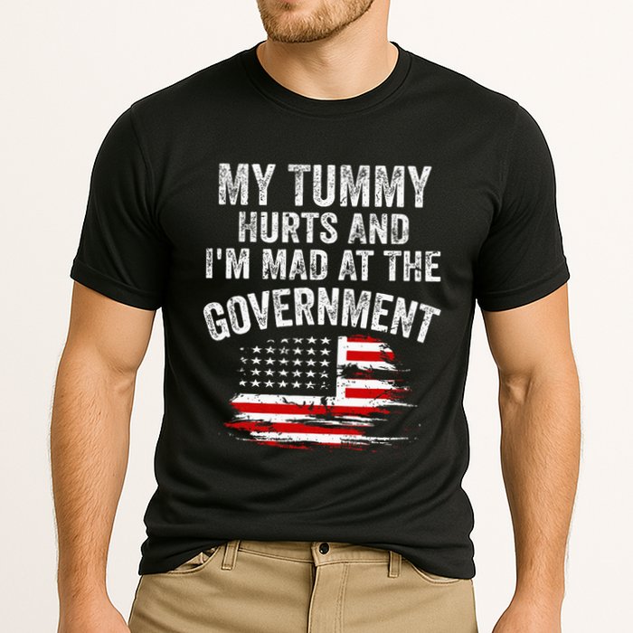 My Tummy Hurts And Im MAD At The Government Meme Cooling Performance Crew T-Shirt