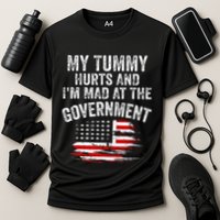 My Tummy Hurts And Im MAD At The Government Meme Cooling Performance Crew T-Shirt