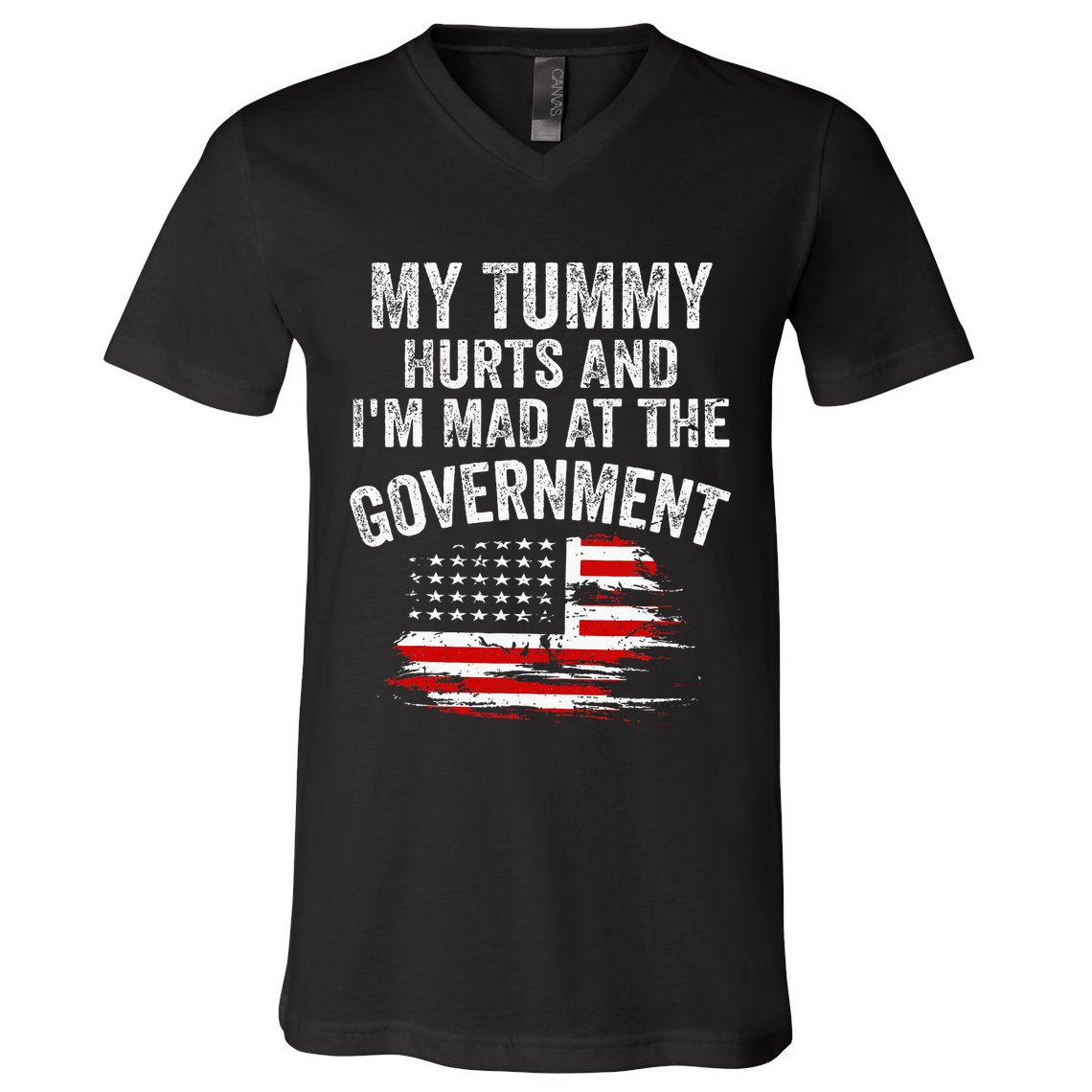 My Tummy Hurts And Im MAD At The Government Meme V-Neck T-Shirt