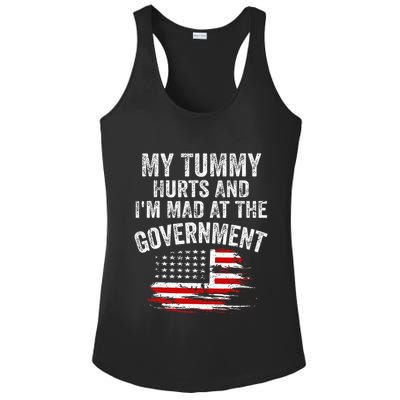 My Tummy Hurts And Im MAD At The Government Meme Ladies PosiCharge Competitor Racerback Tank