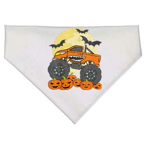 Monster Truck Halloween Jack O Lantern Moon Pumpkin Gift USA-Made Doggie Bandana