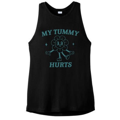 My Tummy Hurts Tummy Ache Survivor Meme Ladies PosiCharge Tri-Blend Wicking Tank