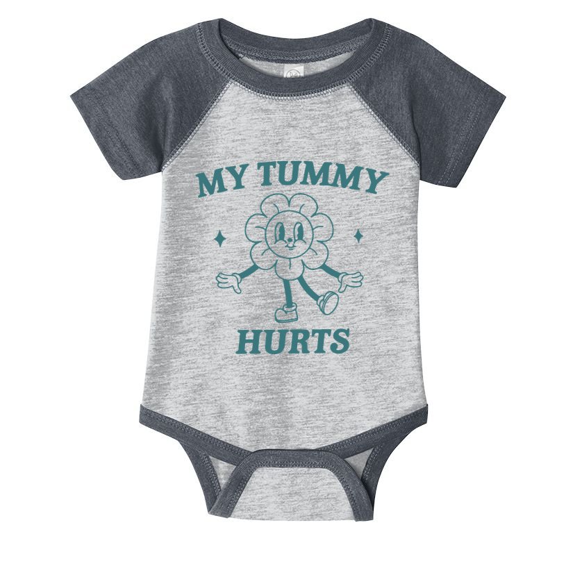 My Tummy Hurts Tummy Ache Survivor Meme Infant Baby Jersey Bodysuit