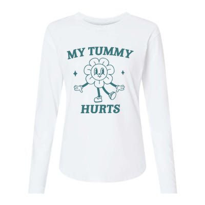 My Tummy Hurts Tummy Ache Survivor Meme Womens Cotton Relaxed Long Sleeve T-Shirt