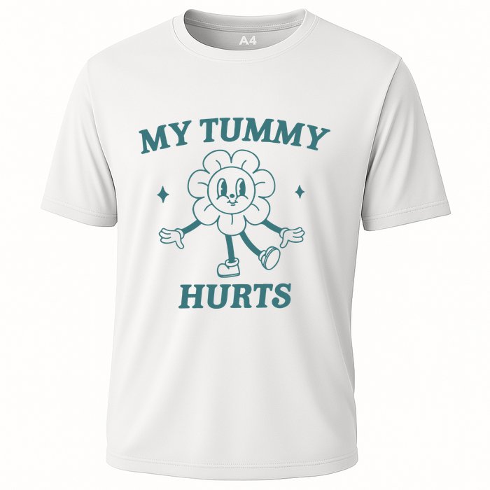 My Tummy Hurts Tummy Ache Survivor Meme Cooling Performance Crew T-Shirt