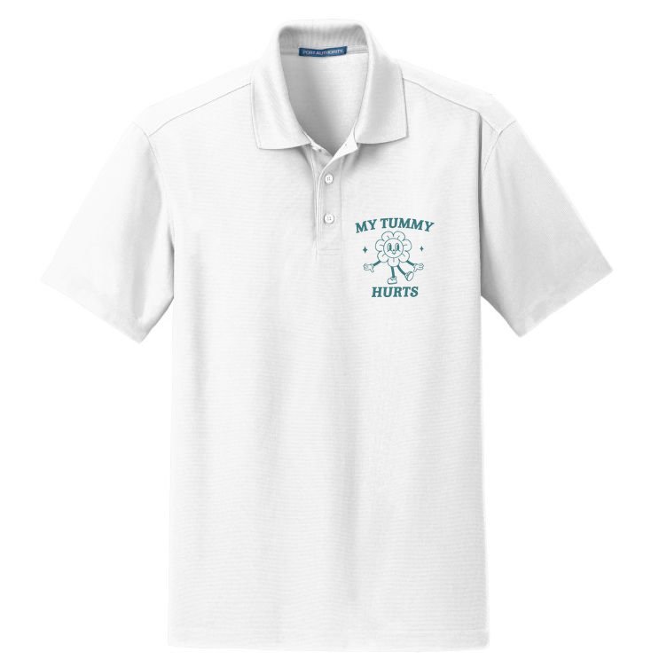 My Tummy Hurts Tummy Ache Survivor Meme Dry Zone Grid Polo